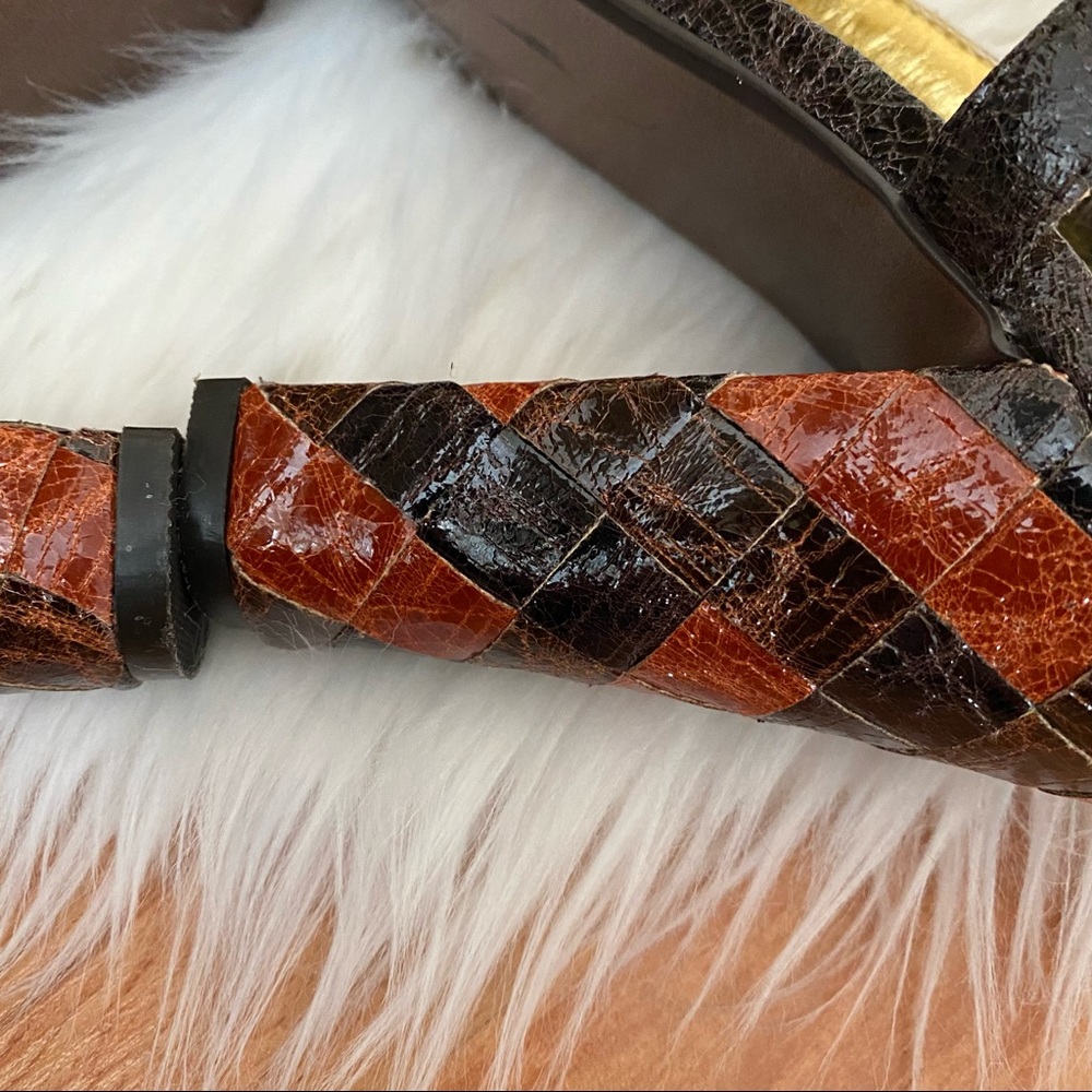 Naughty Monkey Patchwork Heels Nwot - image 8